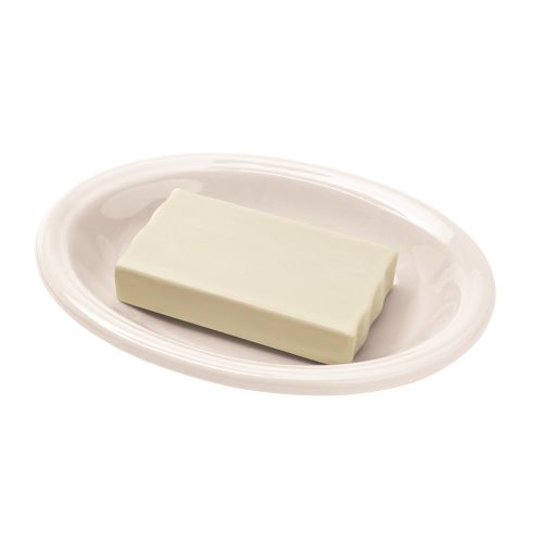 Ceramic Oval Soap Dish, White